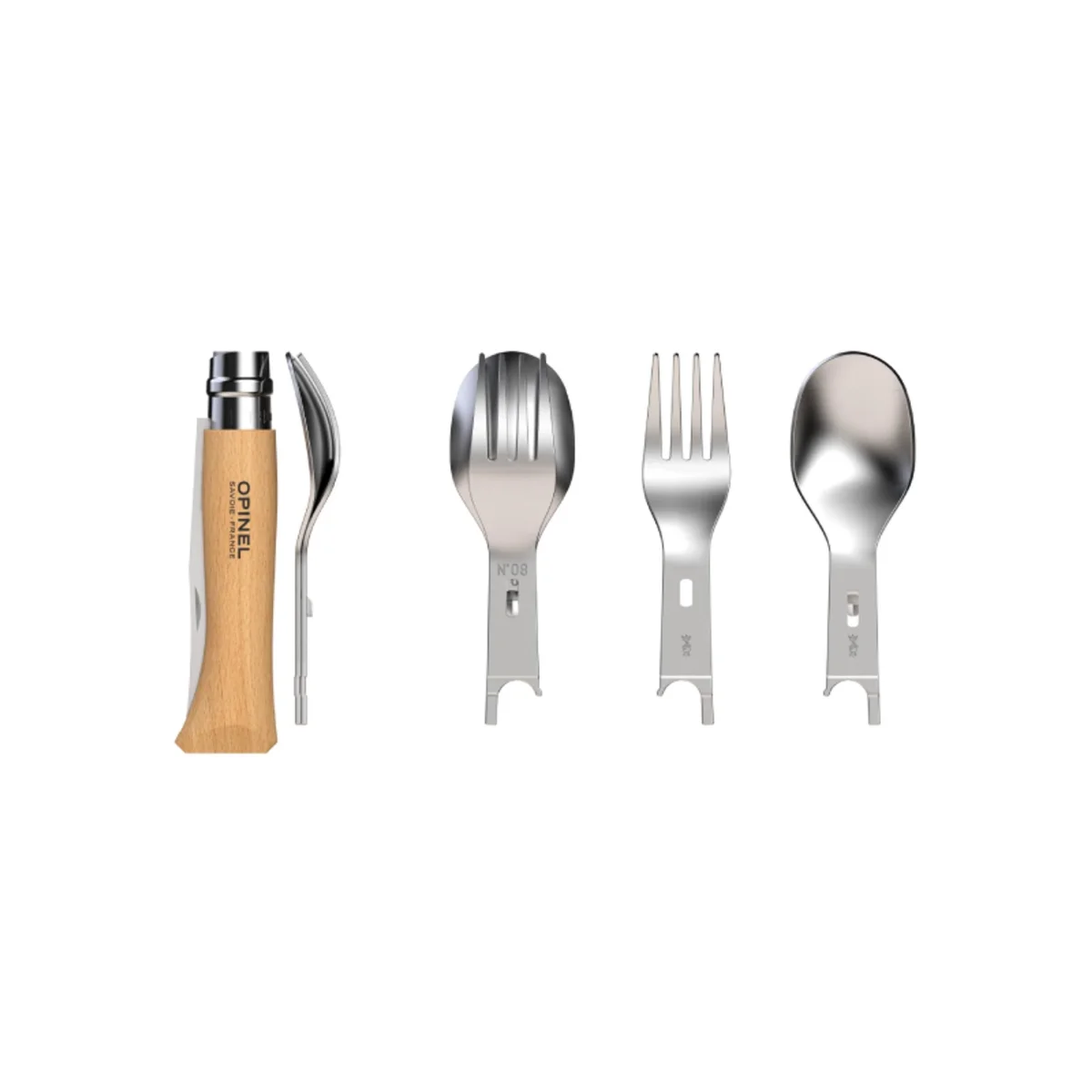 Opinel Outdoor bestekset 4-Delig 'Picnic Plus' - Afbeelding 3