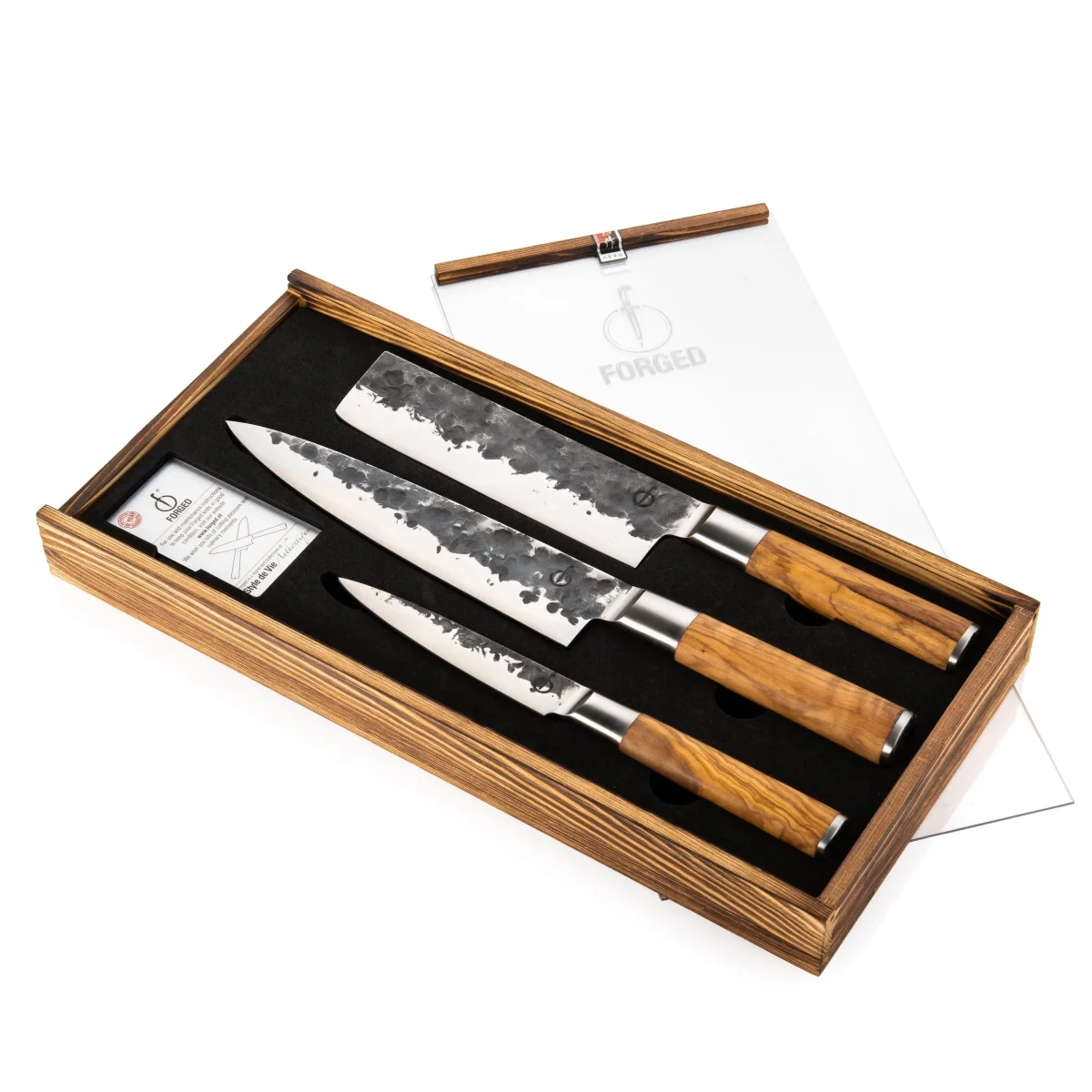 Forged 3-delige messenset Olive