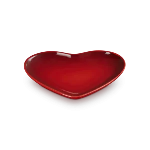 Le Creuset Groot Bord Hart Ø23cm 'Kersenrood'